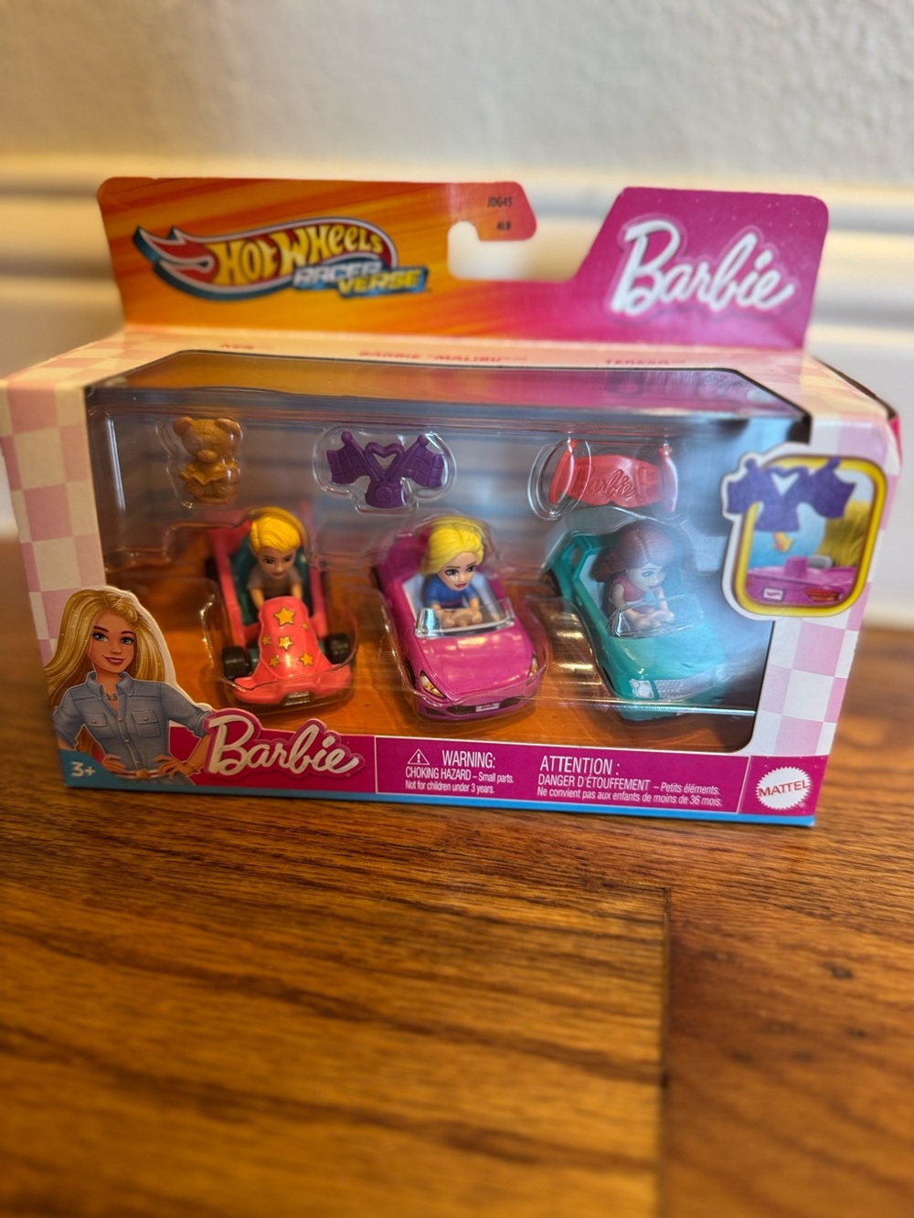 NWT 2025 Hot Wheels Barbie Racerverse cars - Ken, Barbie Malibu, and Teresa